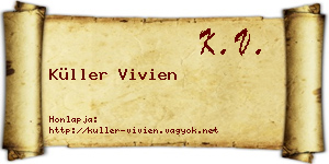 Küller Vivien névjegykártya